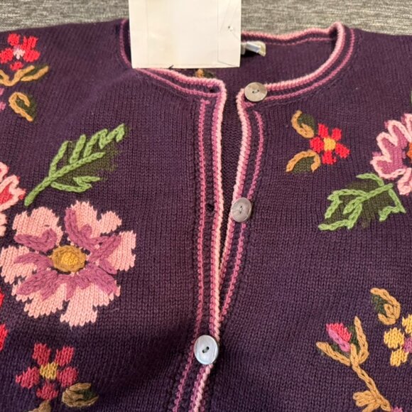 Vintage Coldwater Creek Cardigan Sweater 1X Embroidered Cottagecore Never Worn - Picture 4 of 11